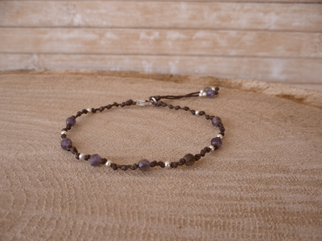 Bracelet chakra couronne en Améthyste