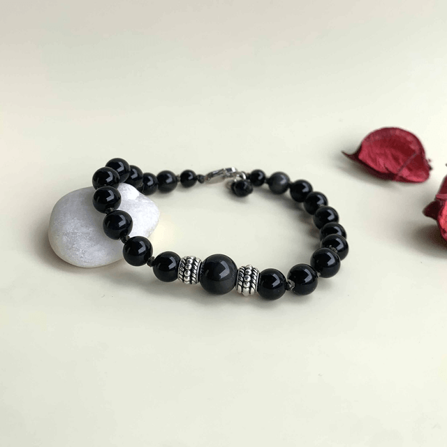 Bracelet Homme en pierres naturelles de 8mm en obsidienne oeil céleste