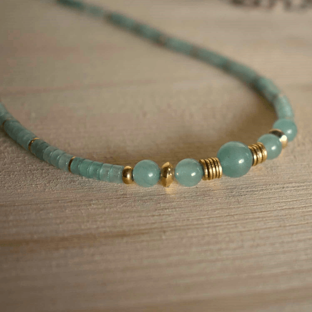Ras du cou rond en aventurine