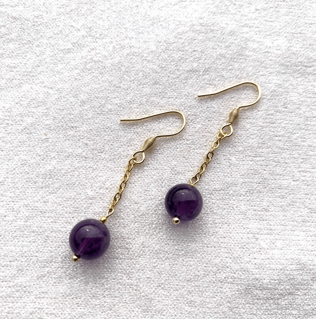 Boucles d'oreilles en améthyste 